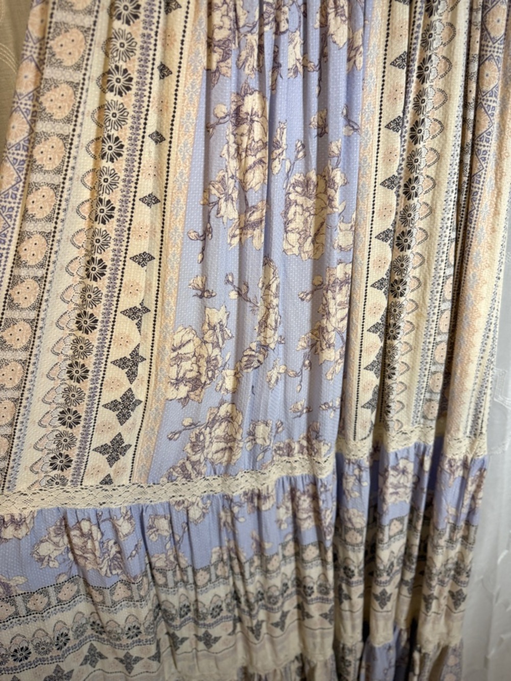 Altar'd State Lavender and Cream Boho Maxi Dress - Picture 6 of 11